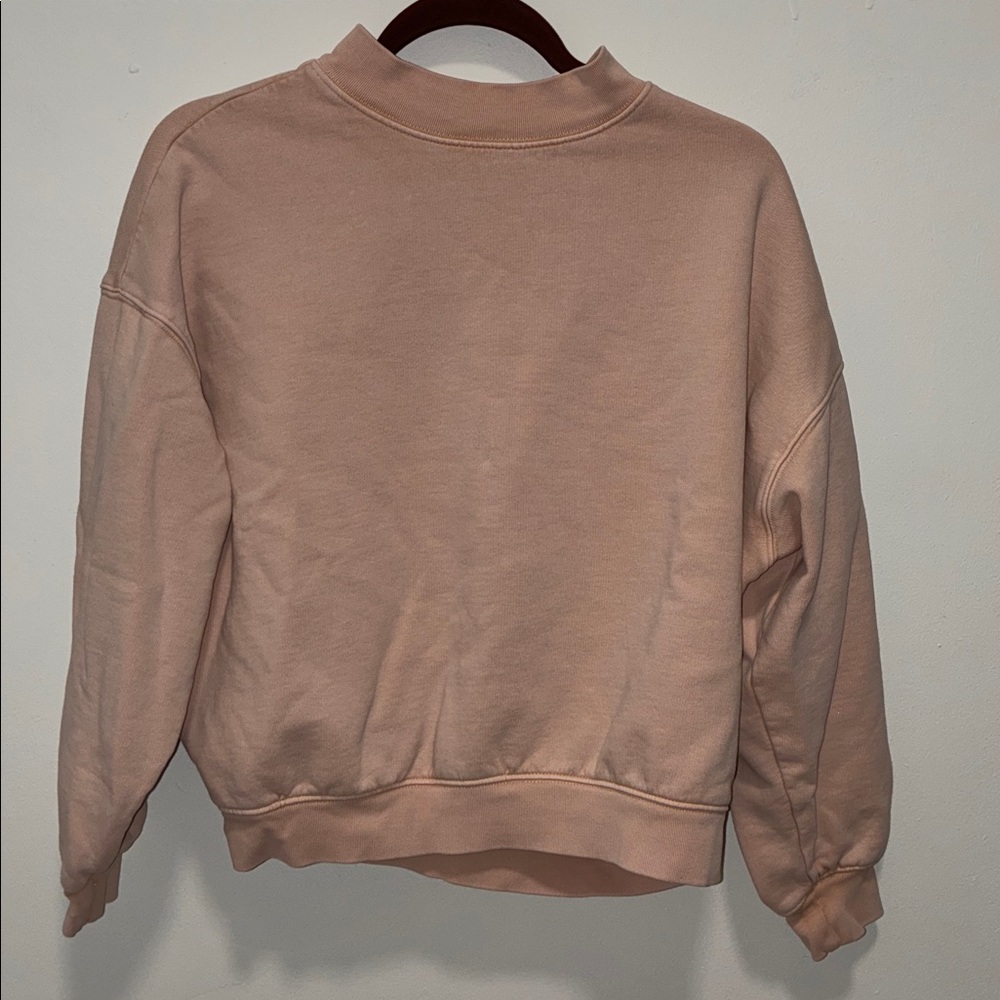 Madewell Mock neck Light Pink Sweatshirt